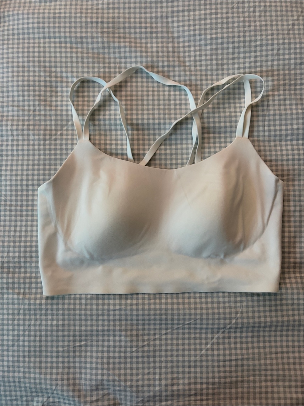 aerie White Double-Strap Seamless Bralette
